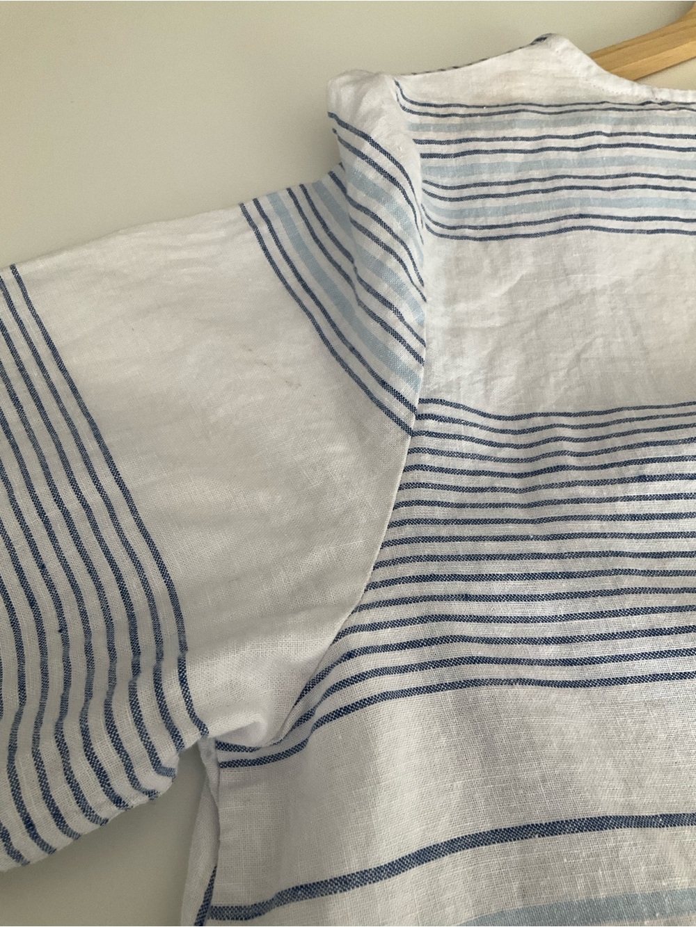 Habitat Striped Tunic Top White Blue Lagenlook Large - Picture 8 of 14